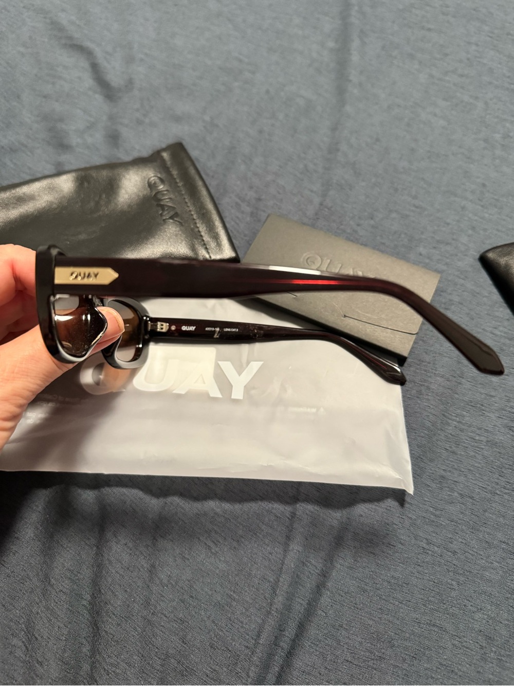 NWOT Quay Australia VIBE CHECK Chocolate Frame/Brown Lens Sunglasses - Picture 4 of 12
